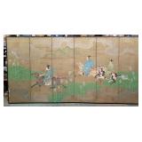 Robert Crowder Signed 6-panel Folding Screen Art