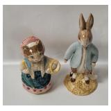 Beatrix Potter Peter & Cousin Ribby Figurines