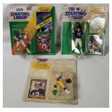 3 Starting Lineup Nfl Figures- Bradshaw, Jim Kelly