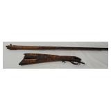 Antique Percussion Half Stock Rifle, Damaged