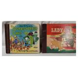 2 Vtg Disney Book & Record Sets