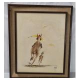Jockeys On Horses Painting Signed William Meyers