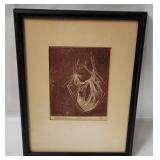 Abstract Art Print Signed M. B. Kuklen