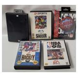 5 Sega Genesis Sports Games- Nba, Nhl