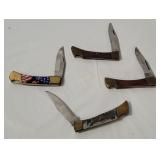 4 Pocket Knives - American Eagle Etc.