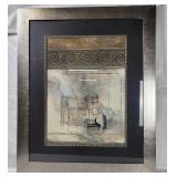 Framed Daniel Kline Signed Mixed Media Artwork