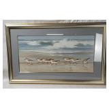 Framed 'piper Parade' Artwork Signed Jacqueline P