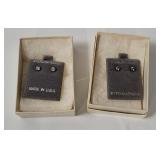 2 Pairs Sterling Earrings W/ Stones