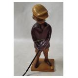 Carved Wood Golfer 11' Figure Italy