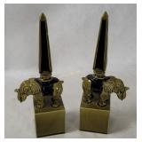 Ceramic Elephant Finial Figurines Italy