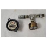 Vtg Pressure Gauge & Water Meter