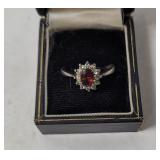 Sterling Ring W/ Stone Size 9