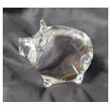 Spode Crystal Pig Paperweight