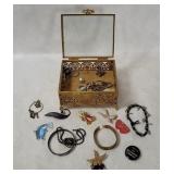 Jewelry Box W/ Costume Jewelry