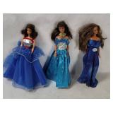 3 Assorted Barbie Dolls