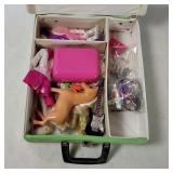 Vtg World Of Barbie Doll Case W/ Accessories