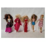 5 Assorted Barbie Dolls