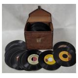 Case Of Vtg 7' Records, Various Genres