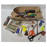 Vtg Items - Keychains, Postcards, Parker Pens Etc.