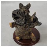 Three Wolves Resin Figurine