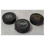 3 Hockey Pucks - Carmel Ice Skadium Etc.