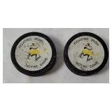 2 Notre Dame Fighting Irish Hockey Pucks