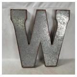 Large Metal W Wall Decor Piece