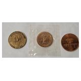 3 Medallions - London Bridge, Hayden Fry, Pow Mia