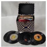 Case Of Vtg 7' Records, Various Genres