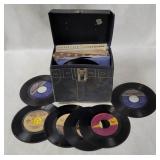 Case Of Vtg 7' Records, Various Genres