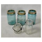 Vtg Canning Jars - Ball Mason Etc.