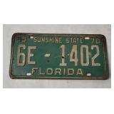 1969-70 Florida License Plate