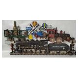 Vtg Burwood Penn Railroad Train Wall Decor