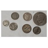 Mixed Lot Vtg U S Coins - Silver & More