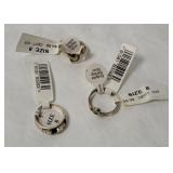 3 New Sterling Rings Size 8