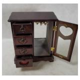 Wooden Jewelry Box Armoire