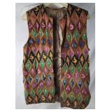 Vintage 80's Harlequin Pattern Vest