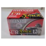 Sealed Maxell UR 120 Cassette 5 Pack