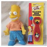 Bart Simpson 8.5' Plush & Talking Beer Opener