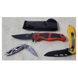 3 Folding Knifes - Buck, American Wildlife, Etc.
