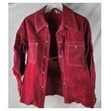 MeGregor Red Leather Jacket Size 40