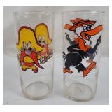 (2) 1973 Bk Warner Bros Collector Glasses