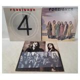 3 Foreigner LP's - Self Titled, 4 & Double Vision