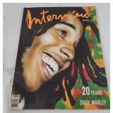 1989 Ziggy Marley Interview Magazine Andy Warhol