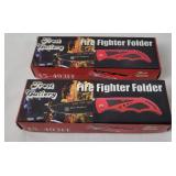 2 New Frost Cutlery Fire Fighter Folder Knife