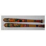 Mexican Hand Painted Wooden Pinata Sticks