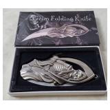 Stainless Steel Grim Reaper Folding Knife