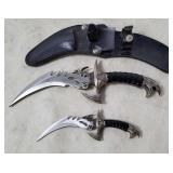 2pc Dragon Dagger Set w/ Sheath