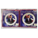 2 Barack Obama Collector Plates