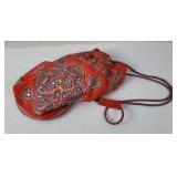 Vintage Indian Style Fabric Draw String Sack